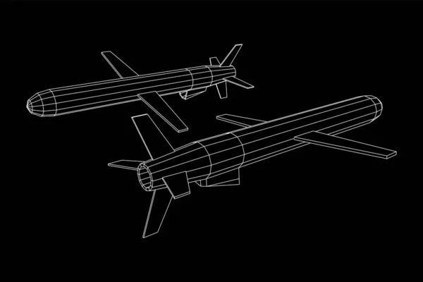 Flygande överljudskryssningsrobot — Stock vektor