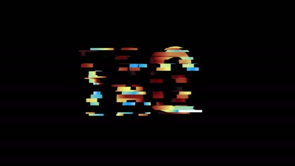 Glitched tekst FAQ design motion graphic. — Stockvideo