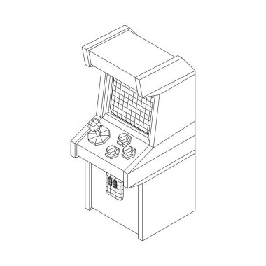 Arcade retro oyun makinesi vektörü