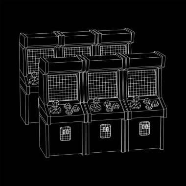 Arcade retro oyun makinesi vektörü