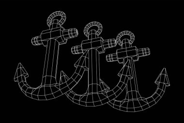 Denizcilik deniz gemisi çapa vektörü