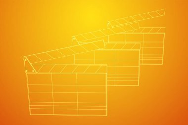 Film alkışlama tahtası. Sinema konsepti