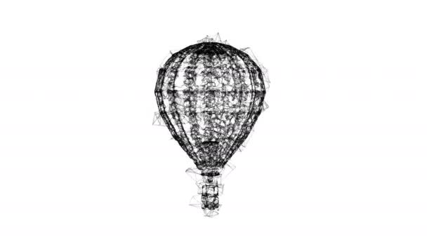 气球设计航线旅行运输 — 图库视频影像