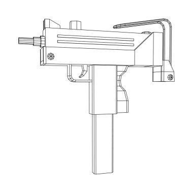 Hafif makineli tüfek, modern ateşli silahlar. Kablo çerçevesi düşük yalan makinesi