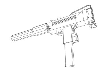 Susturuculu hafif makineli tüfek.