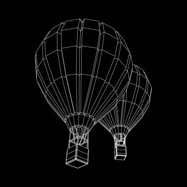 Hava balonu tasarımı havayolu taşımacılığı. Kabini olan hava gemisi.