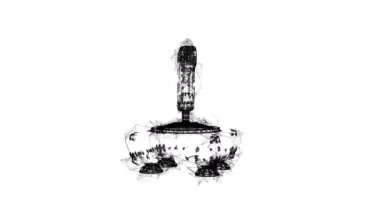 Düğmeli joystick. Retro video oyunu denetleyici oyun alanı