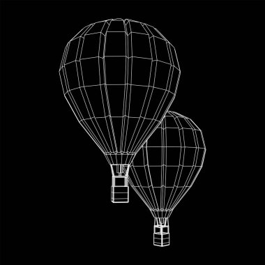 Hava balonu tasarımı havayolu taşımacılığı. Kabini olan hava gemisi.