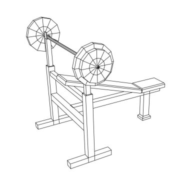 Ağırlıklı halter. Spor aletleri. Vücut geliştirme, kaldırma