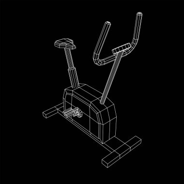 Egzersiz bisikleti. Spor aletleri. Spor kardiyo konsepti