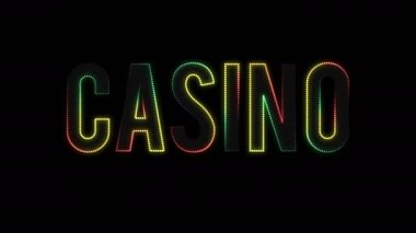 Kumarhane bayrağı hareketli grafikler animasyon ortaya çıkarıcı hareket posteri, afiş metni