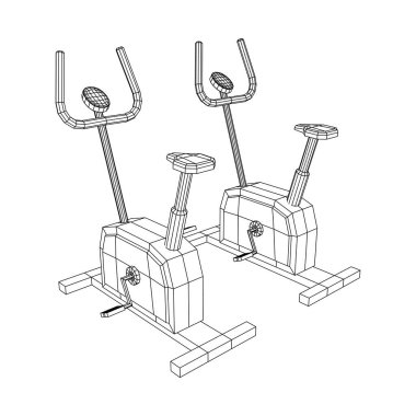 Egzersiz bisikleti. Spor aletleri. Spor kardiyo konsepti