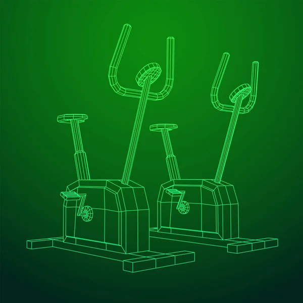 Träningscykel. Gym utrustning. Sport cardio fitness koncept — Stock vektor