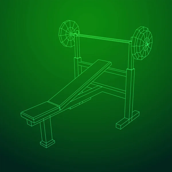 Barbell con pesas. Equipo de gimnasia. Culturismo, levantamiento de pesas — Vector de stock