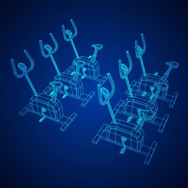 Egzersiz bisikleti. Spor aletleri. Spor kardiyo konsepti