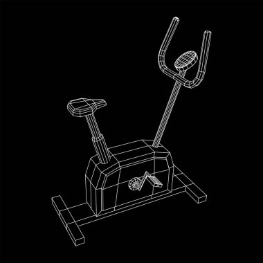 Egzersiz bisikleti. Spor aletleri. Spor kardiyo konsepti