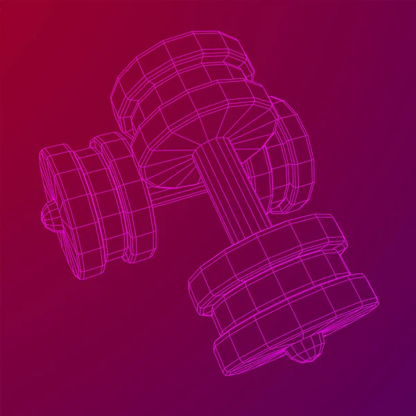 Dumbbells Gym equipment. Bodybuilding, powerlifting, fitness concept — Stock Vector