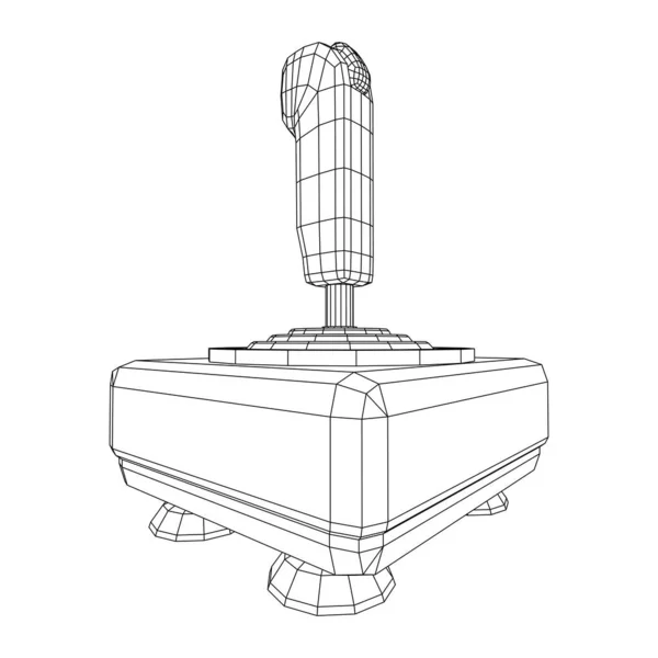 Joystick avec boutons. Régulateur de jeu vidéo rétro gamepad — Image vectorielle