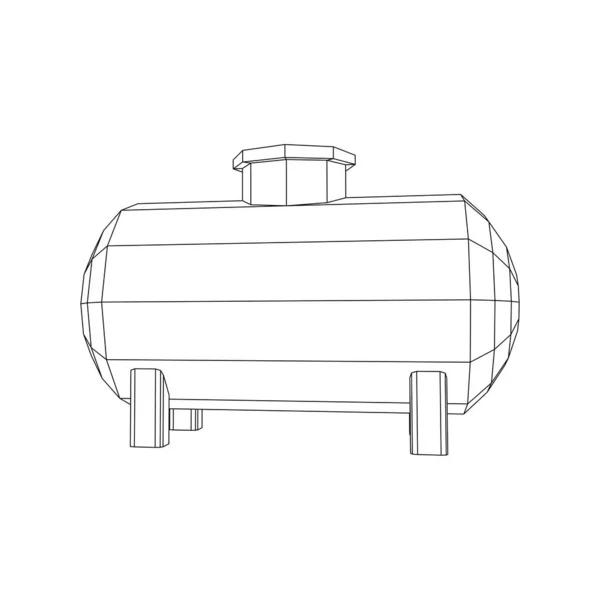 Depósito de aceite para el almacenamiento de materiales inflamables y petróleo — Vector de stock