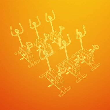 Egzersiz bisikleti. Spor aletleri. Spor kardiyo konsepti