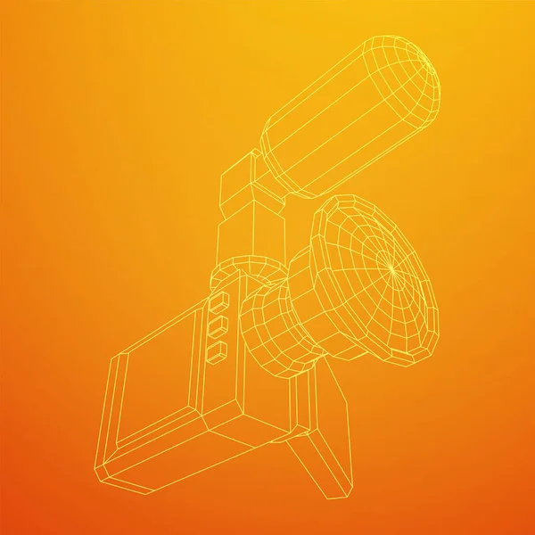 Dönen ekran ve harici mikrofona sahip el kameralı dijital video