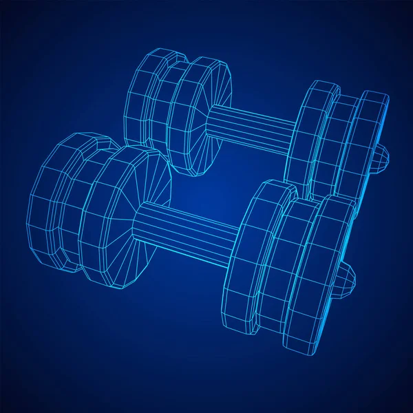 Dumbbells Gym equipment. Bodybuilding, powerlifting, fitness concept — Stock Vector