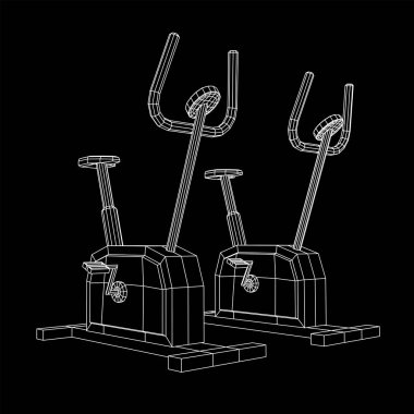 Egzersiz bisikleti. Spor aletleri. Spor kardiyo konsepti