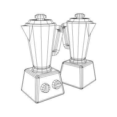 Mutfak blenderi. Aygıt, ekipman karıştırıcı makine vektörü