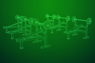 Ağırlıklı halter. Spor aletleri. Vücut geliştirme, kaldırma