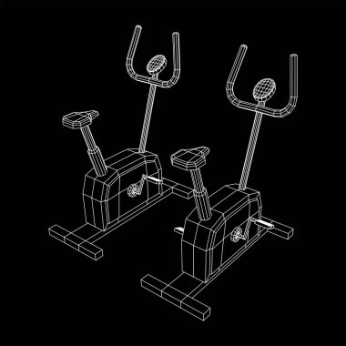 Egzersiz bisikleti. Spor aletleri. Spor kardiyo konsepti