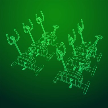 Egzersiz bisikleti. Spor aletleri. Spor kardiyo konsepti