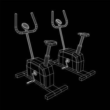 Egzersiz bisikleti. Spor aletleri. Spor kardiyo konsepti