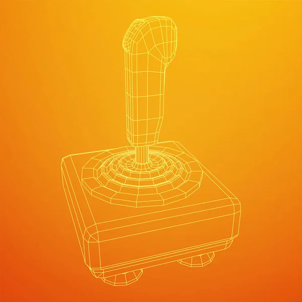 Joystick avec boutons. Régulateur de jeu vidéo rétro gamepad — Image vectorielle