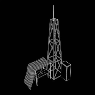 Anten. Telekomünikasyon vericisi radyo kulesi. İletişim konsepti