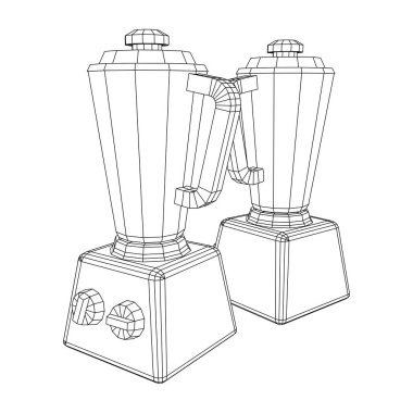 Mutfak blenderi. Aygıt, ekipman karıştırıcı makine vektörü