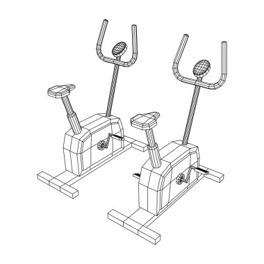 Egzersiz bisikleti. Spor aletleri. Spor kardiyo konsepti