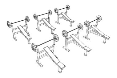 Ağırlıklı halter. Spor aletleri. Vücut geliştirme, kaldırma