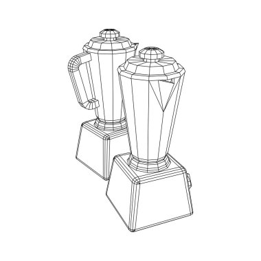 Mutfak blenderi. Aygıt, ekipman karıştırıcı makine vektörü