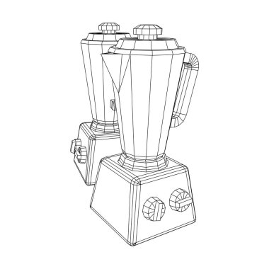 Mutfak blenderi. Aygıt, ekipman karıştırıcı makine vektörü