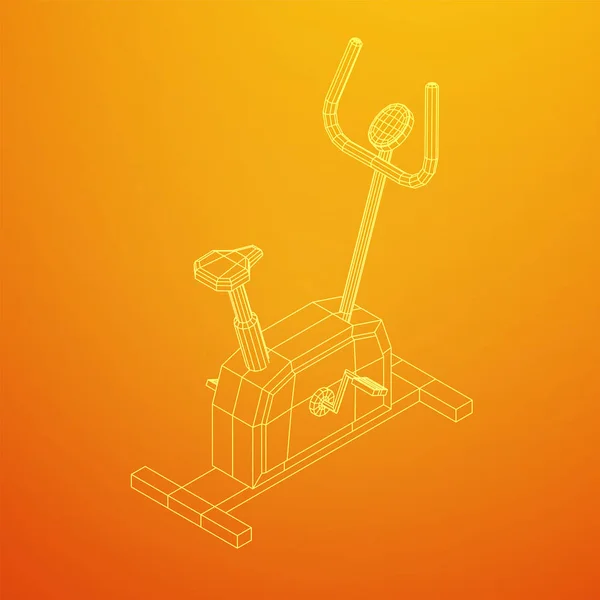 Bicicleta de ejercicio. Equipo de gimnasia. Concepto de fitness cardiovascular deportivo — Vector de stock