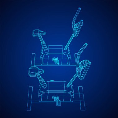 Egzersiz bisikleti. Spor aletleri. Spor kardiyo konsepti