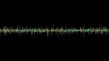 Music equalizer, audio waves or sound frequency in lines