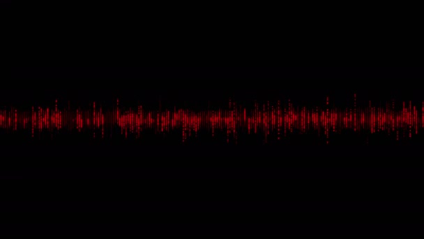 Музыкальный эквалайзер, звуковые волны или частота в строках — стоковое видео