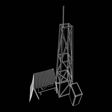 Anten. Telekomünikasyon vericisi radyo kulesi. İletişim konsepti