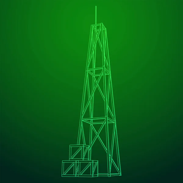 Antena. Telecomunicações torre de rádio transmissor. Conceito de comunicação —  Vetores de Stock