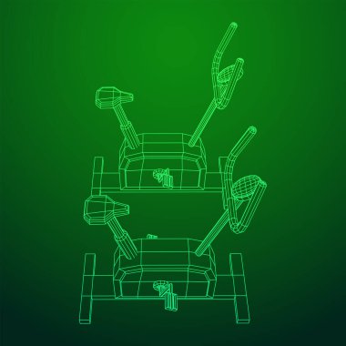 Egzersiz bisikleti. Spor aletleri. Spor kardiyo konsepti