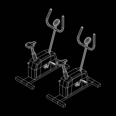 Egzersiz bisikleti. Spor aletleri. Spor kardiyo konsepti