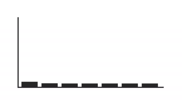 Gráfico de barras de informe de datos animado. Concepto de diagrama de beneficio de crecimiento o éxito — Vídeo de stock