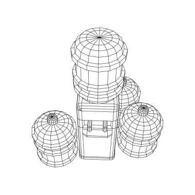 Dolu şişeli su soğutucusu. Dinlendirici ofis kavramı