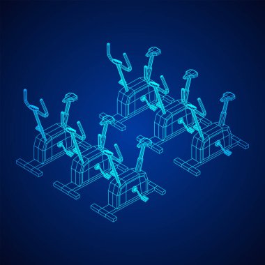 Egzersiz bisikleti. Spor aletleri. Spor kardiyo konsepti